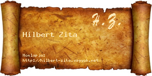 Hilbert Zita névjegykártya
